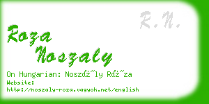 roza noszaly business card